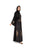 Black Abaya With Belt And Prints