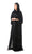 Modern Black Color Abaya with Embroidery Detailing